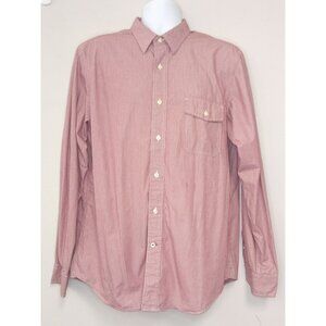 Nautica Men's Red/White Casual Button Down Shirt Size Large